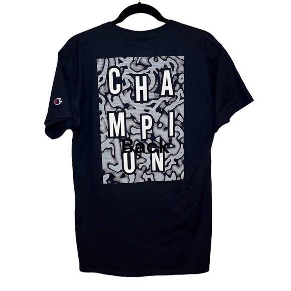 Champion Men’s Graphic T-shirt Navy Blue Size: Medium - Picture 4 of 4